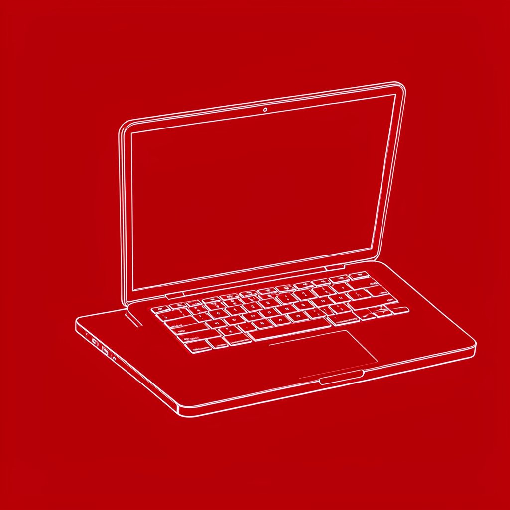 A sleek laptop open on a desk with a spreadsheet and product comparison chart visible on screen.